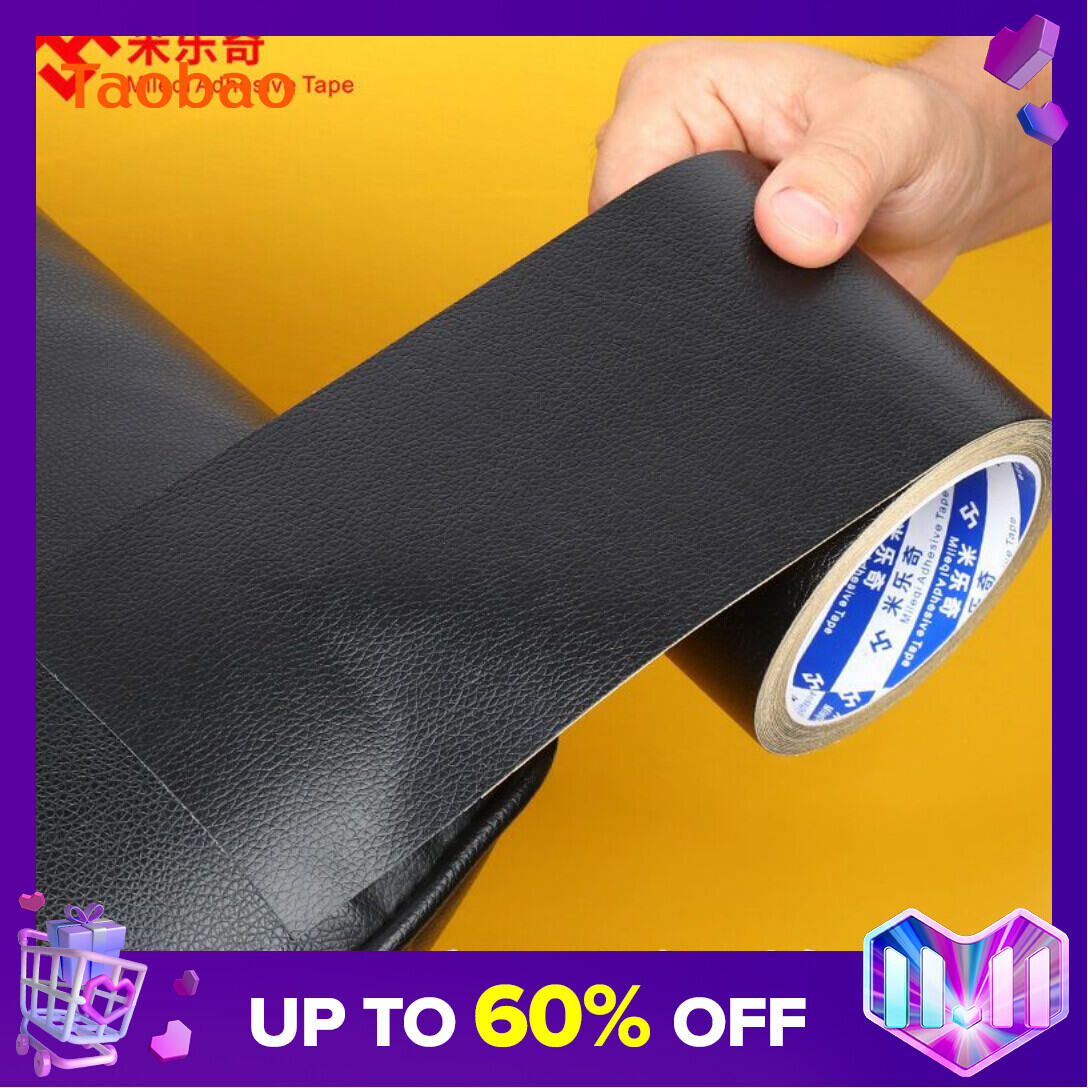 Widened Large Roll Black Strong Leather Tape High Viscosity Single-Sided Artificial Leather Electric Car Cushion Repair Furniture