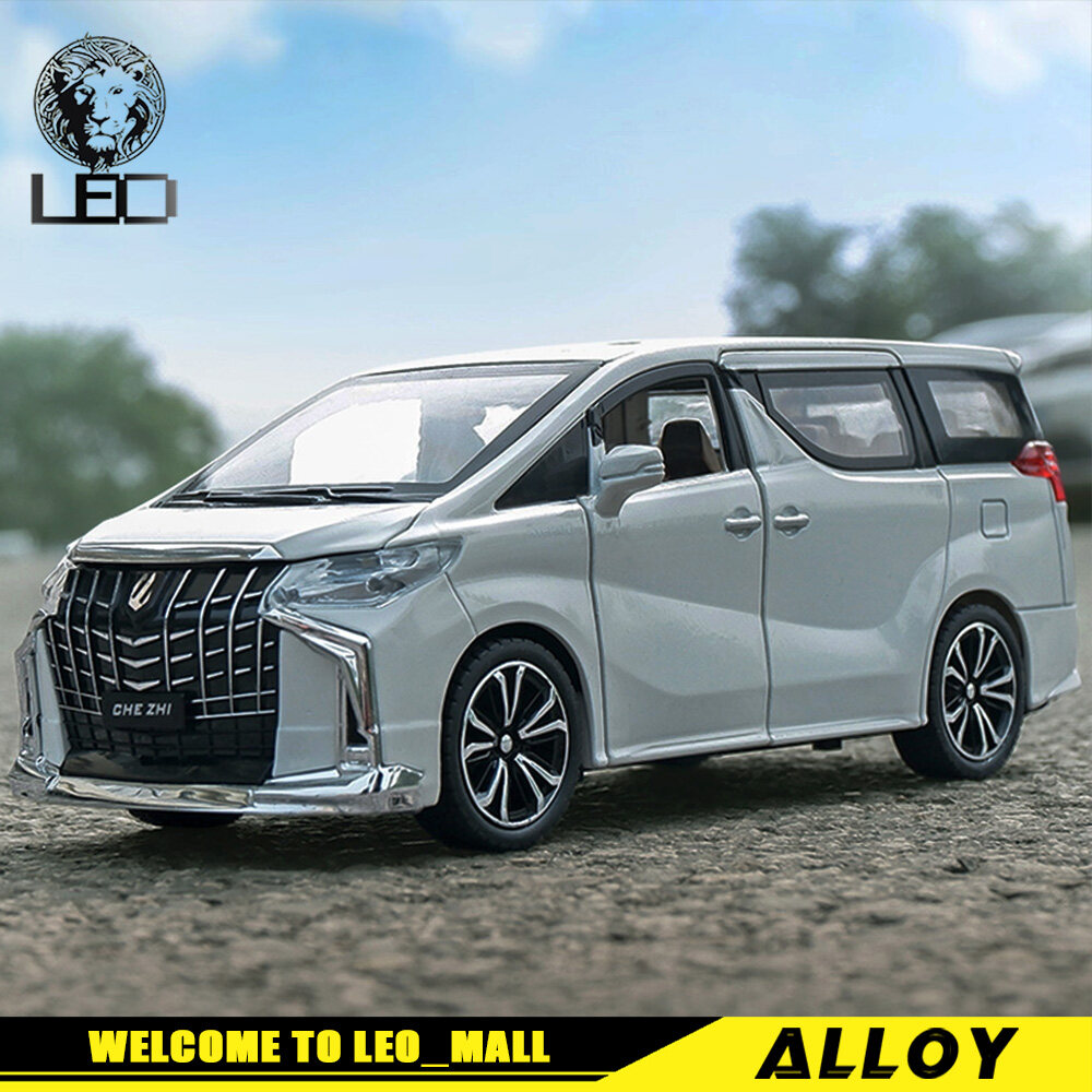 LEO 1:24 Toyota Alpha Diecast Model Car Toy Cars for Boys Toys Car For Kids Gift For Birthday