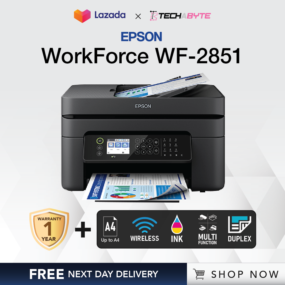 Epson WorkForce WF-2851 Wi-Fi Duplex All-in-One Inkjet Printer (FREE NEXT DAY DELIVERY)