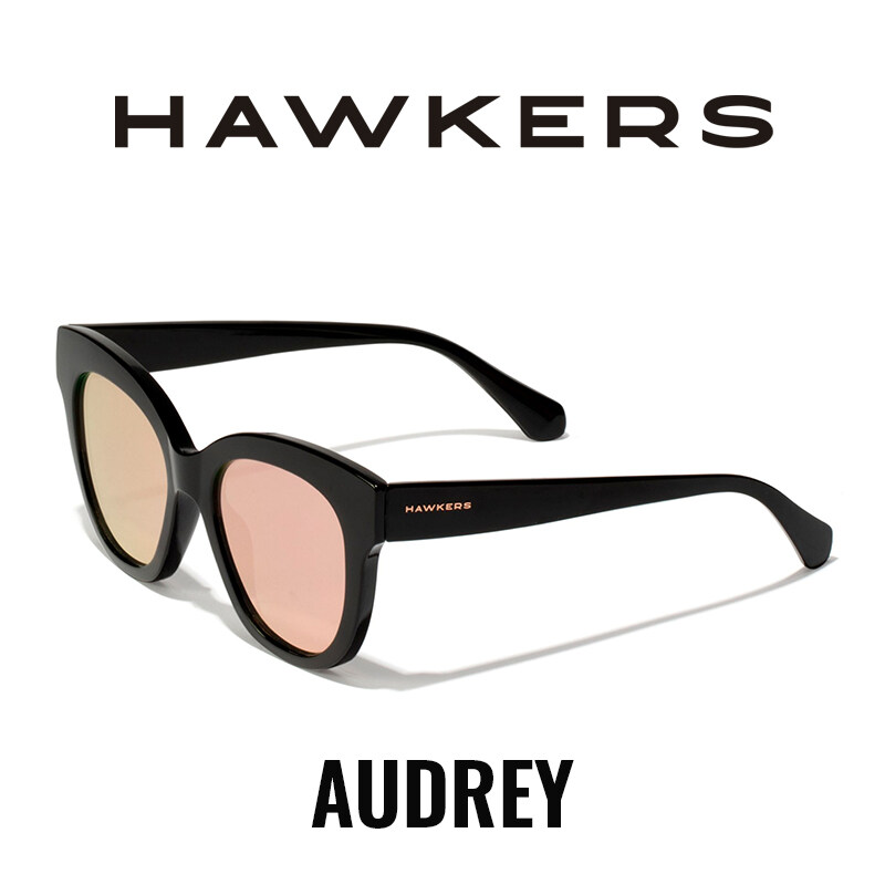Hawkers - AUDREY Black Rose Gold Sunglasses UV400 Men Women 110025