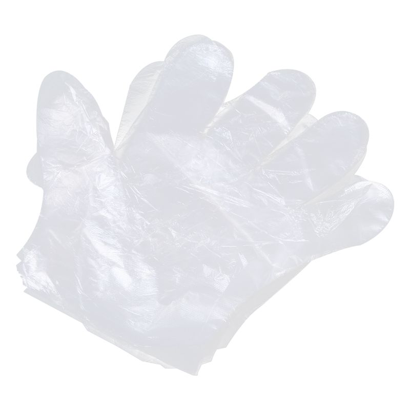 Flexible PE Disposable Gloves Clear 100 Pcs Transparent